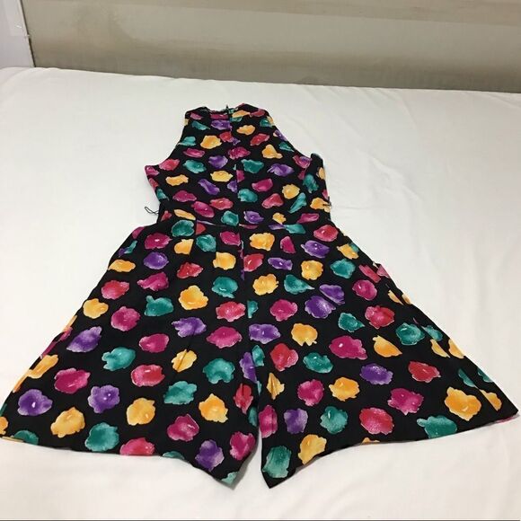 Vintage R.J Stevens by Carol Escritor Sleeveless Square Neck Romper Size 8 - Picture 10 of 14